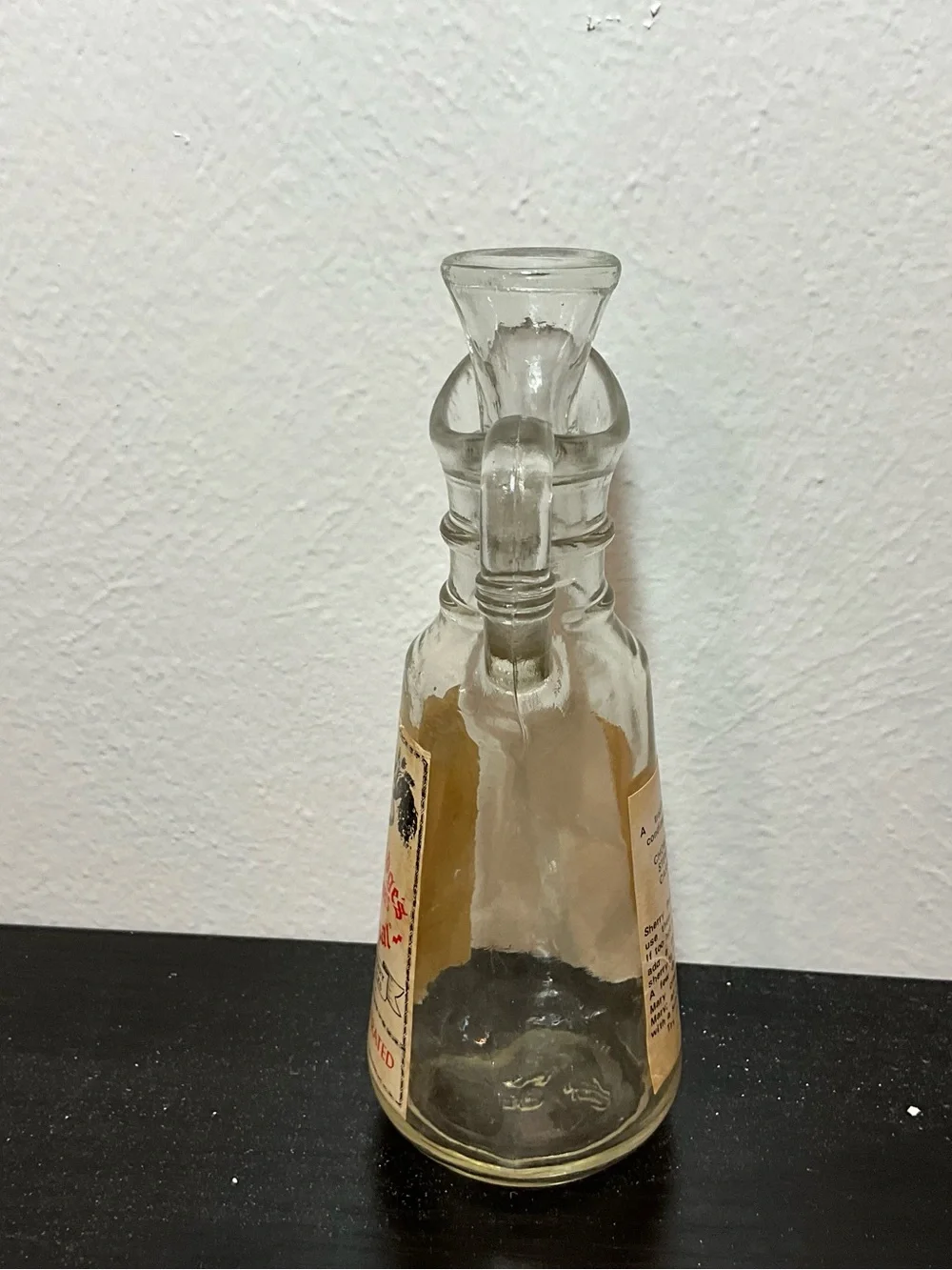Vintage Hot-Concentrated Sherry Peppers Glass Cruet - Clear